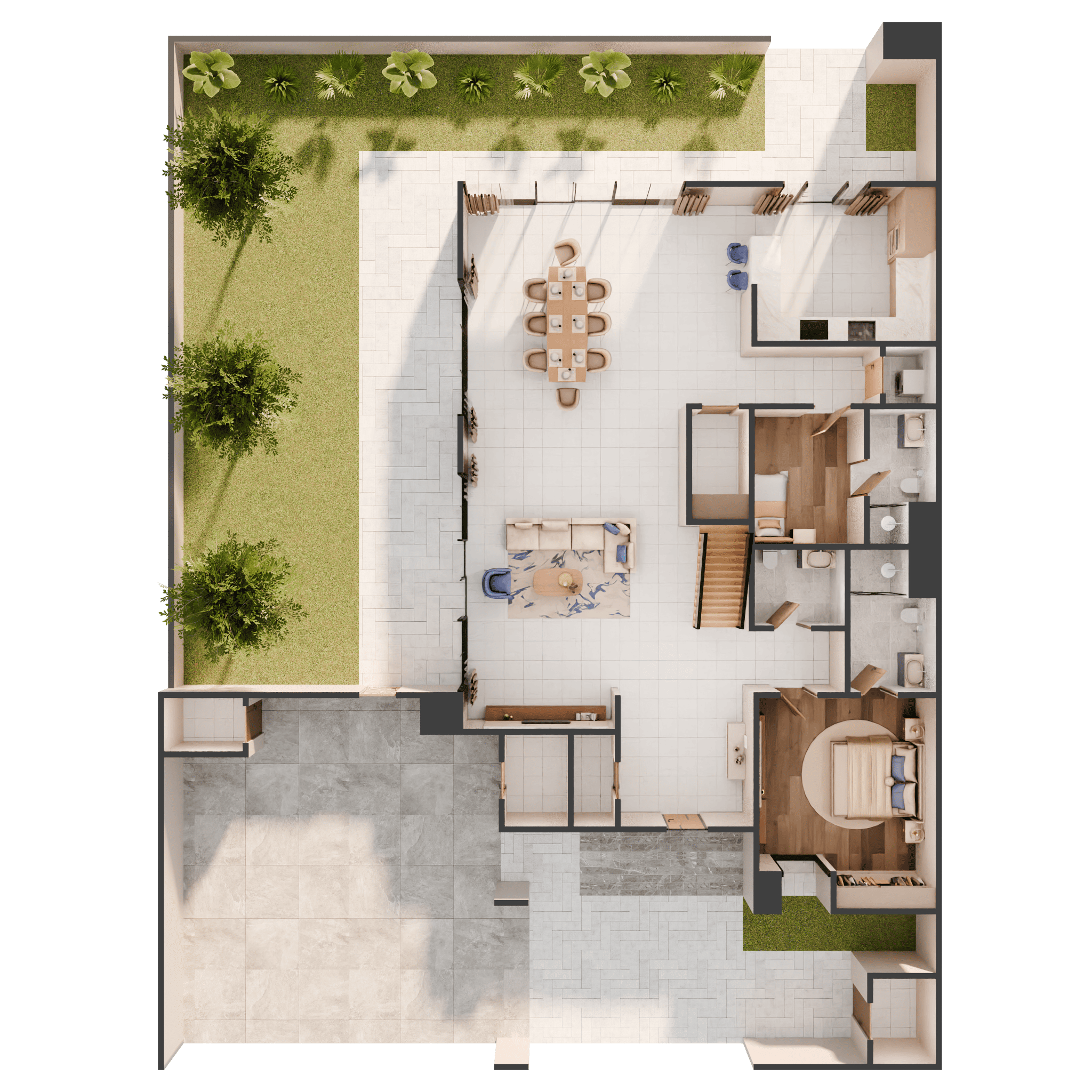 4 bed. apartment, 3694 m², 0th floor